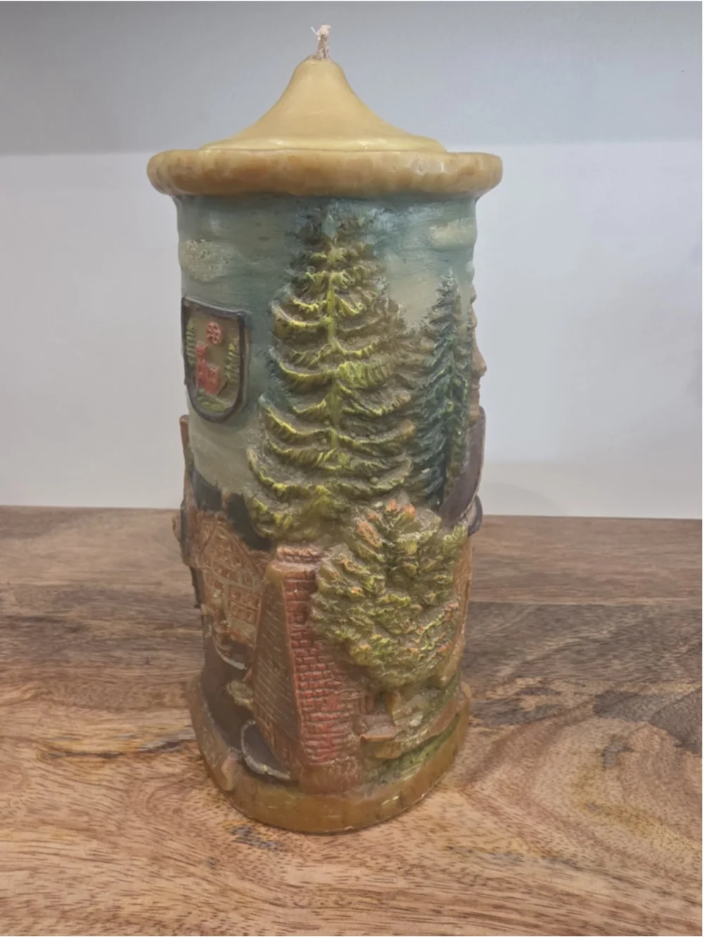 VTG Johann Gunter Walldurn-Baden Schutzmarke Candle Church Old World Scene Folk